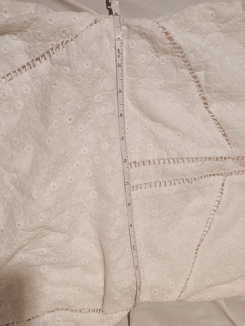 White Eyelet Sleeveless Sheath Mini Dress - Picture 8 of 8